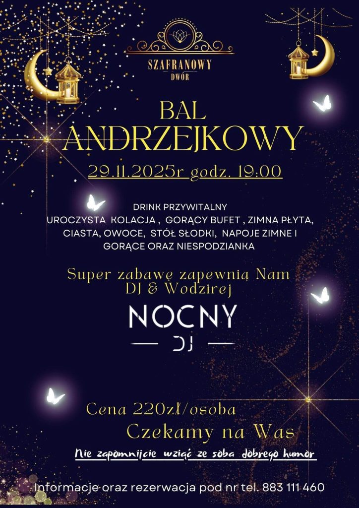 Andrzejki w Szafranowym Dworze świętokrzyskie 2025